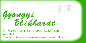 gyongyi blikhardt business card